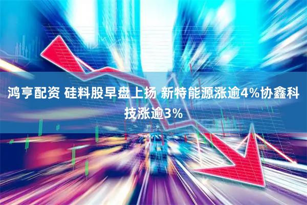 鸿亨配资 硅料股早盘上扬 新特能源涨逾4%协鑫科技涨逾3%